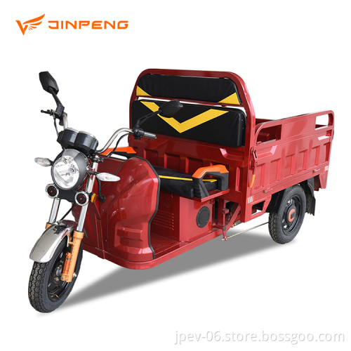 JINPENG Eec Certificate Electric Cargo Tricycle Electric  60 V 1000 W for Sales